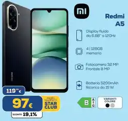 Euronics Xiaomi Redmi A5 offerta