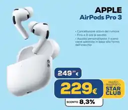 Euronics APPLE AirPods Pro 3 offerta