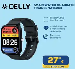 Euronics Celly smartwatch quadrato TRAINERMATE2BK offerta