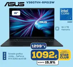 Euronics ASUS V3607VH-RP013W offerta