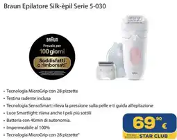 Euronics Braun Epilatore Silk-èpil Serie 5-030 offerta