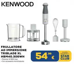Euronics KENWOOD FRULLATORE AD IMMERSIONE TRIBLADE XL HBM40.306WH offerta