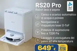 Euronics EZVIZ RS20 Pro Robot lava e aspira offerta