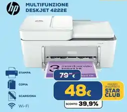 Euronics hp MULTIFUNZIONE DESKJET 4222E offerta