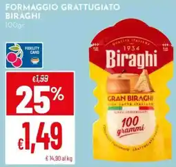 Pan Formaggio grattugiato BIRAGHI offerta