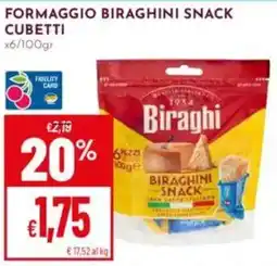 Pan Formaggio biraghini snack cubetti x6 offerta