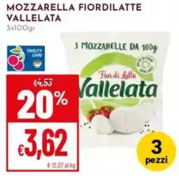 Pan Mozzarella fiordilatte VALLELATA offerta