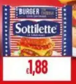 Pan BURGER Sottilette offerta