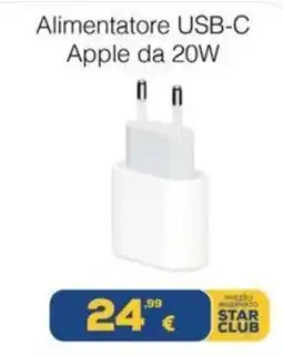Euronics Alimentatore USB-C Apple da 20W offerta