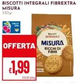 Pan Biscotti integrali fibrextra MISURA offerta