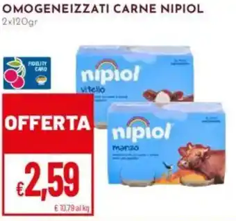 Pan Omogeneizzati carne NIPIOL offerta