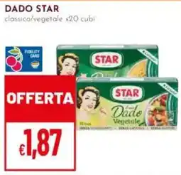 Pan Dado STAR classico/vegetale x20 cubi offerta