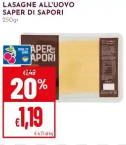 Pan Lasagne all'uovo SAPER DI SAPORI offerta