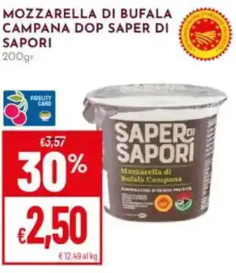 Pan Mozzarella di bufala campana DOP SAPER DI SAPORI offerta