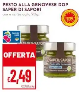 Pan Pesto alla genovese DOP SAPER DI SAPORI offerta