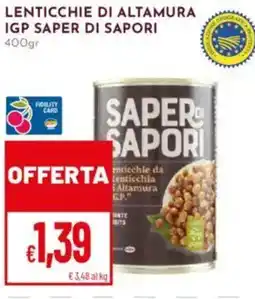 Pan Lenticchie di altamura IGP SAPER DI SAPORI offerta