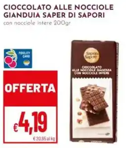 Pan Cioccolato alle nocciole gianduia SAPER DI SAPORI offerta