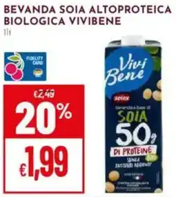 Pan Bevanda soia altoproteica biologica VIVIBENE offerta