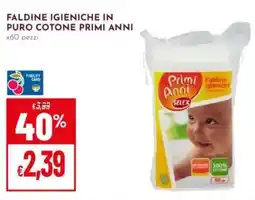 Pan Faldine igieniche in puro cotone PRIMI ANNI x60 pezzi offerta