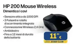 Euronics HP 200 Mouse Wireless offerta