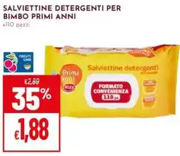 Pan Salviettine detergenti per bimbo PRIMI ANNI x110 pezzi offerta