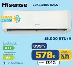 Euronics Hisense CBXS181RG HALO+ offerta
