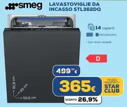 Euronics Smeg LAVASTOVIGLIE DA INCASSO STL362DQ offerta