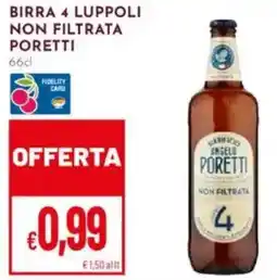 Pan Birra 4 luppoli non filtrata PORETTI offerta