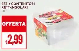 Pan Set 3 contenitori rettangolari HEIDRUN offerta
