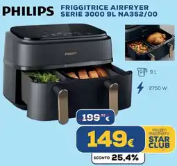 Euronics PHILIPS FRIGGITRICE AIRFRYER SERIE 3000 9L NA352/00 offerta