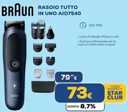 Euronics BRAUN RASOIO TUTTO IN UNO AI07540 offerta