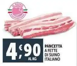 Deco Supermercati Pancetta a fette di suino italiano offerta