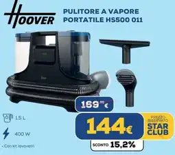 Euronics Hoover PULITORE A VAPORE PORTATILE HS500 011 offerta