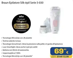 Euronics Braun Epilatore Silk-èpil Serie 5-030 offerta