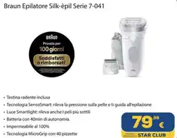 Euronics Braun Epilatore Silk-èpil Serie 7-041 offerta