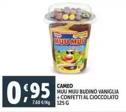 Deco Supermercati Cameo muu muu budino vaniglia +confetti al cioccolato offerta