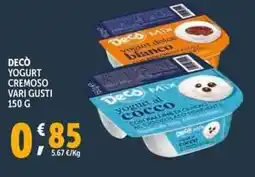 Deco Supermercati Decò yogurt cremoso offerta