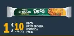 Deco Supermercati Decò pasta sfoglia rotonda offerta