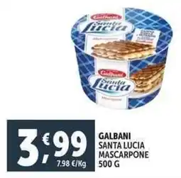 Deco Supermercati Galbani santa lucia mascarpone offerta