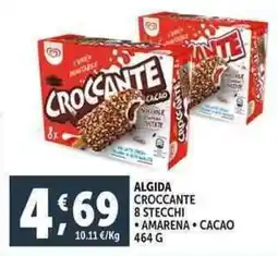 Deco Supermercati Algida croccante 8 stecchi amarena cacao offerta