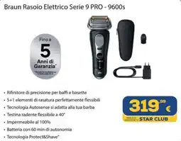 Euronics Braun Rasoio Elettrico Serie 9 PRO-9600s offerta