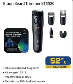Euronics Braun Beard Trimmer BT5520 offerta
