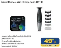 Euronics Braun Rifinitore Viso e Corpo Serie XT5100 offerta