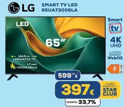 Euronics LG SMART TV LED 65UA73006LA offerta