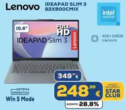 Euronics Lenovo IDEAPAD SLIM 3 82XBOOCMIX offerta