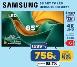 Euronics SAMSUNG SMART TV LED UE85U7000FUXZT offerta