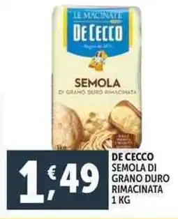 Deco Supermercati De cecco semola di grano duro rimacinata offerta