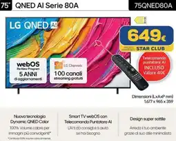 Euronics LG QNED AI Serie 80A 75QNED80A offerta