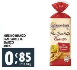 Deco Supermercati Mulino bianco pan bauletto bianco offerta