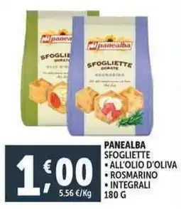 Deco Supermercati Panealba sfogliette all'olio d'oliva rosmarino integrali offerta